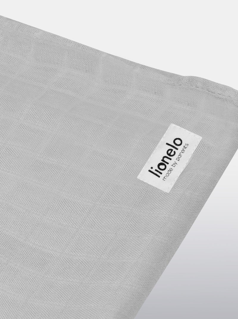 3 fasce per neonati in cotone e bambù naturale LIONELO - 120x120 Grigio - Kiabi