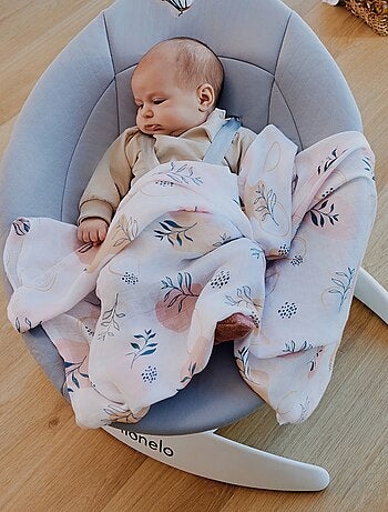 3 fasce per neonati in cotone e bambù naturale LIONELO - 70x70 cm - Antibatteriche