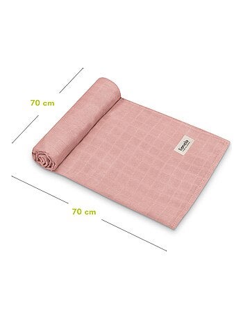3 fasce per neonati in cotone e bambù naturale LIONELO - 70x70 cm - Antibatteriche