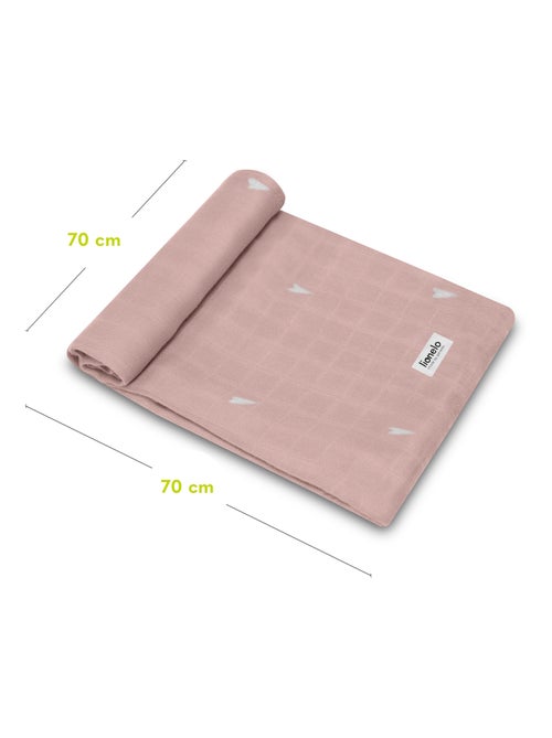 3 fasce per neonati in cotone e bambù naturale LIONELO - 70x70 cm - Antibatteriche - Kiabi