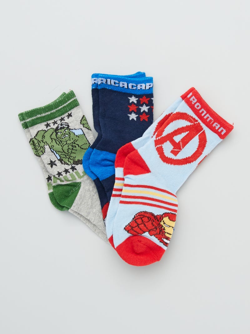 3 paia di calzini 'Avengers' BLU - Kiabi