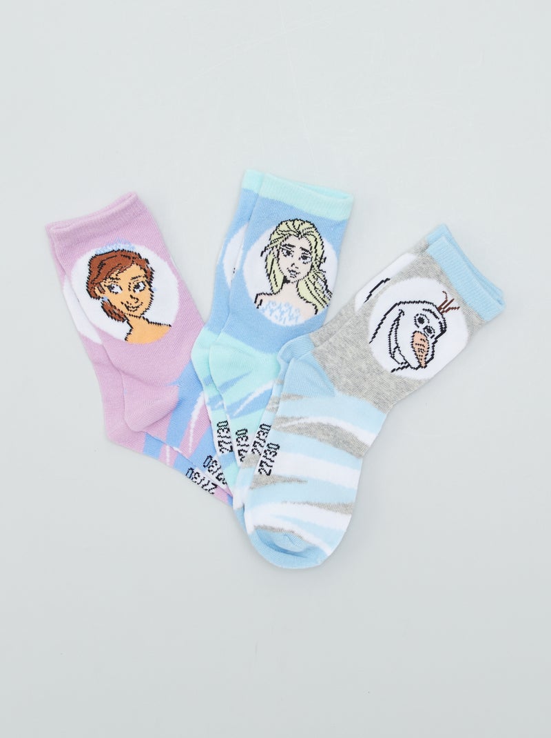 3 paia di calzini 'Disney' 'Frozen' blu - Kiabi