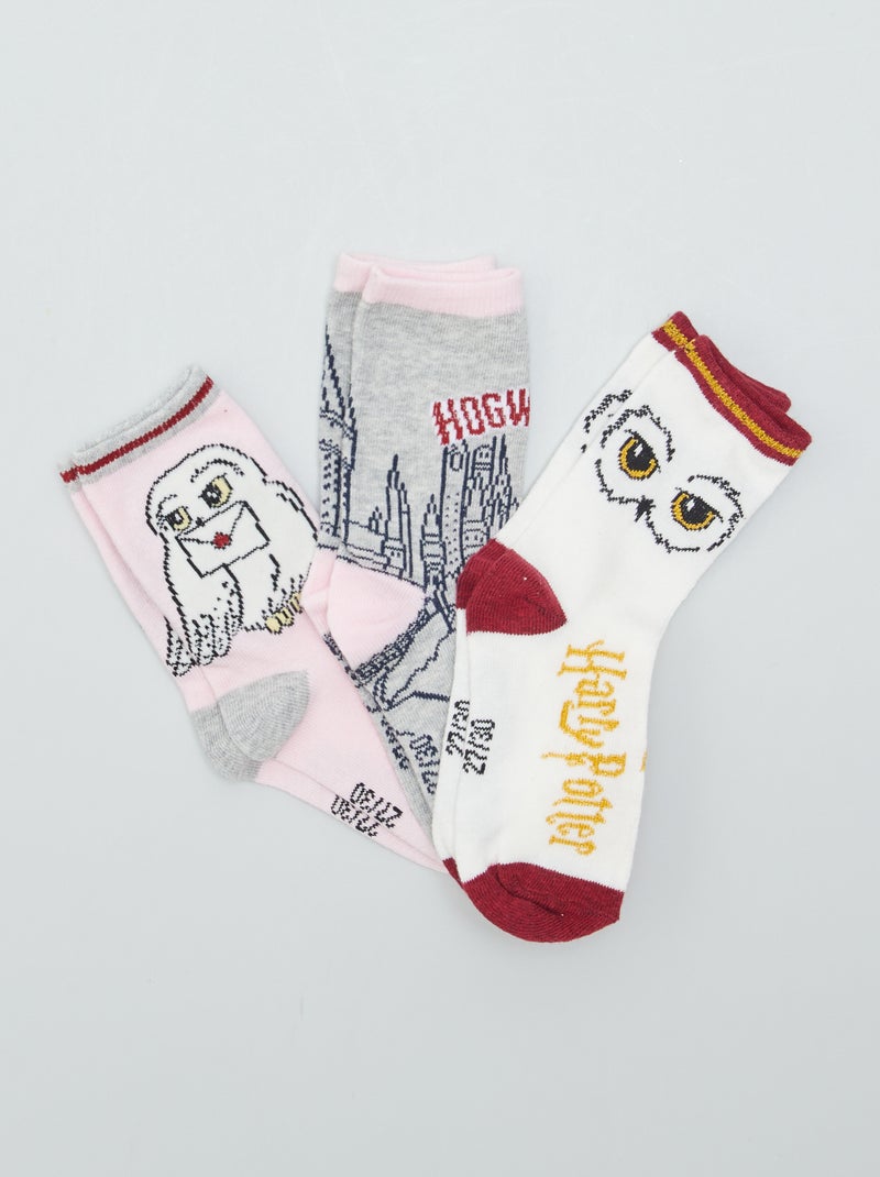 3 paia di calzini 'Harry Potter' rosa/ecru - Kiabi