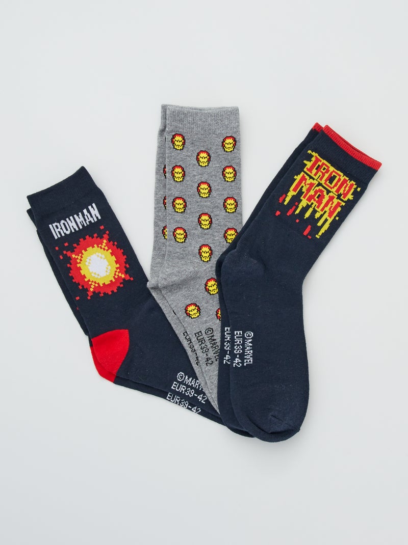 3 paia di calzini 'Iron Man' BLU - Kiabi