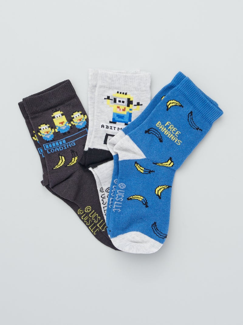 3 paia di calzini 'Minions' BLU - Kiabi