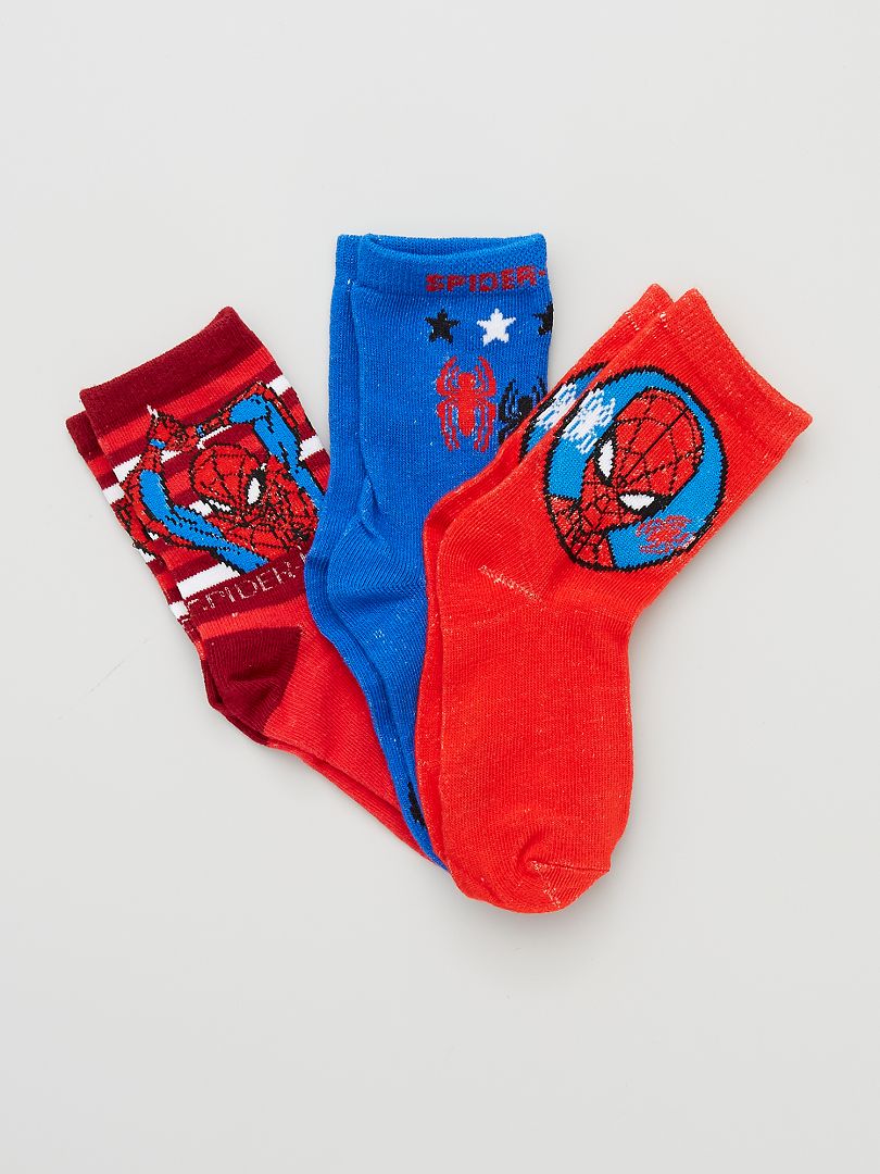 3 paia di calzini 'Spiderman' blu/rosso - Kiabi