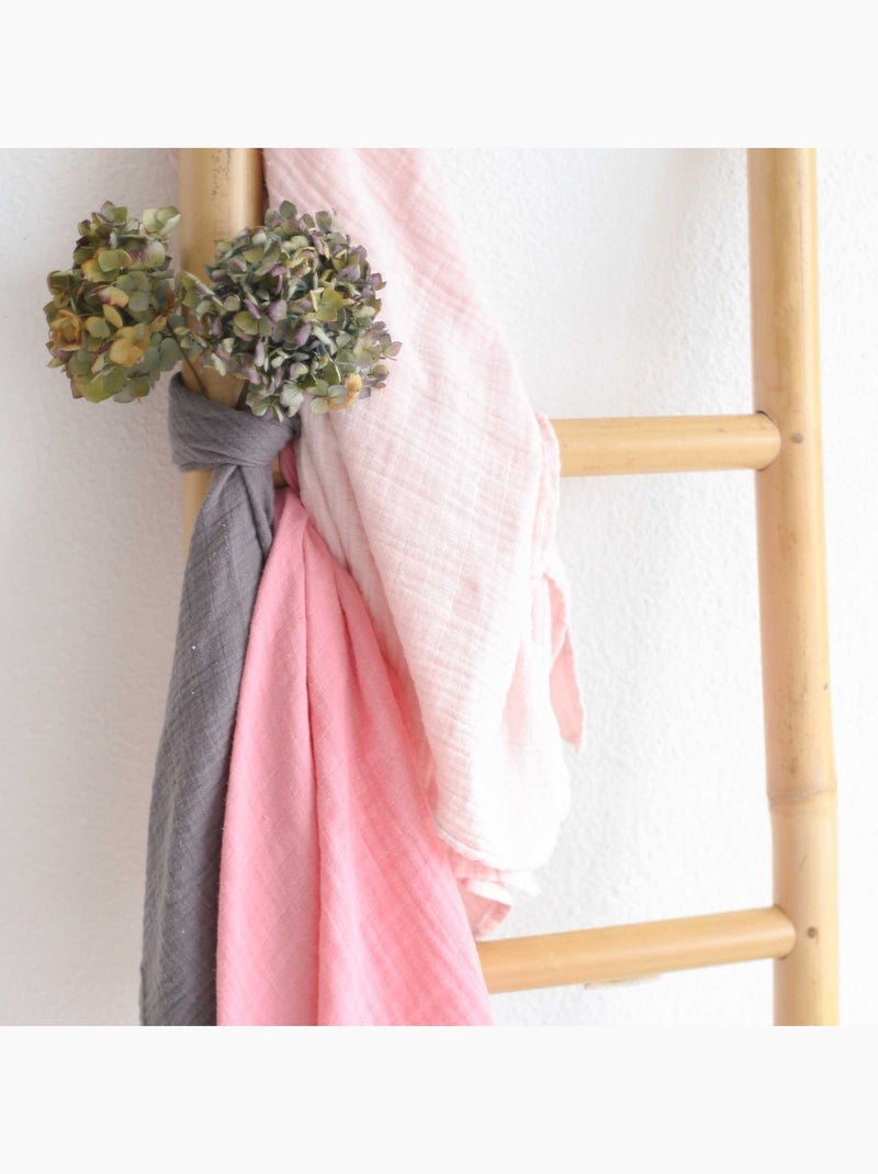 3 Teli mussola di cotone Rosa - Kiabi
