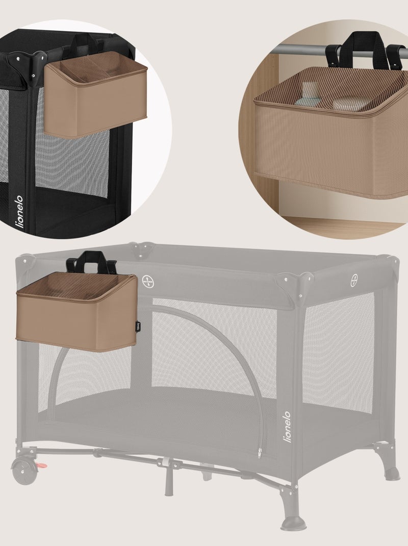 3 x LIONELO Organizer da appendere per culla - Porta pannolini - Cestino Beige - Kiabi