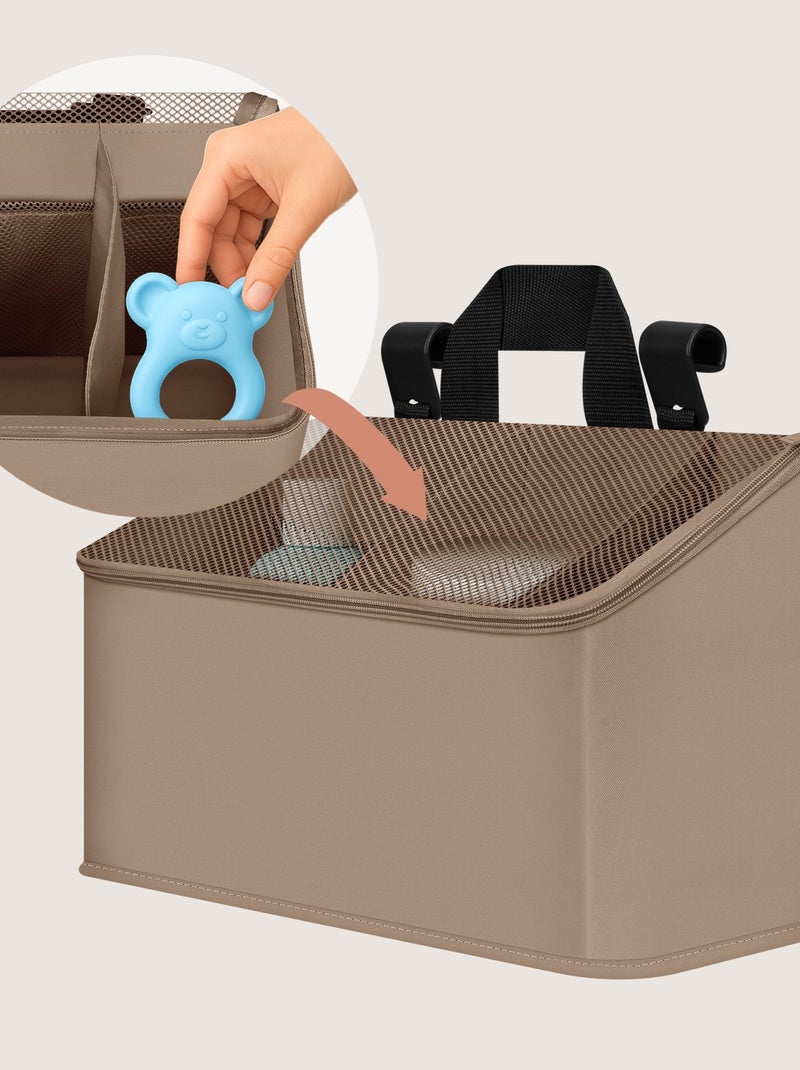 3 x LIONELO Organizer da appendere per culla - Porta pannolini - Cestino Beige - Kiabi