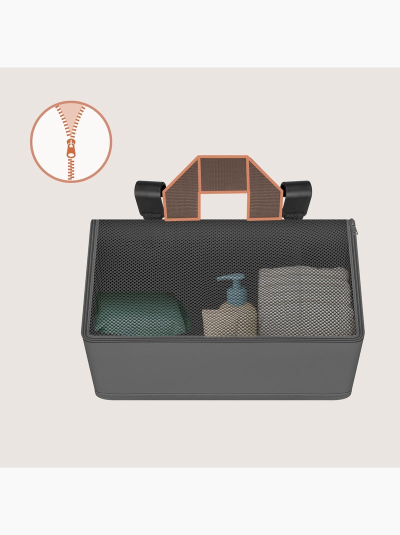 3 x LIONELO Organizer da appendere per culla - Porta pannolini - Cestino Grigio - Kiabi