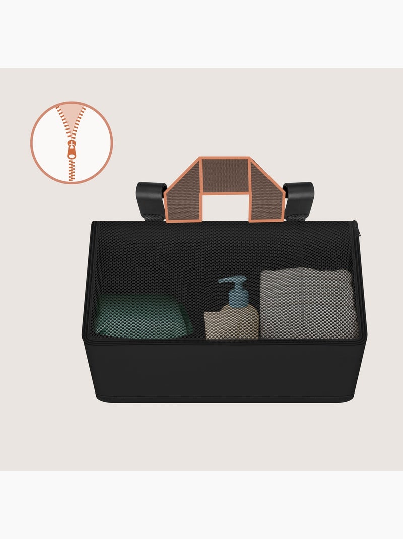 3 x LIONELO Organizer da appendere per culla - Porta pannolini - Cestino Nero - Kiabi