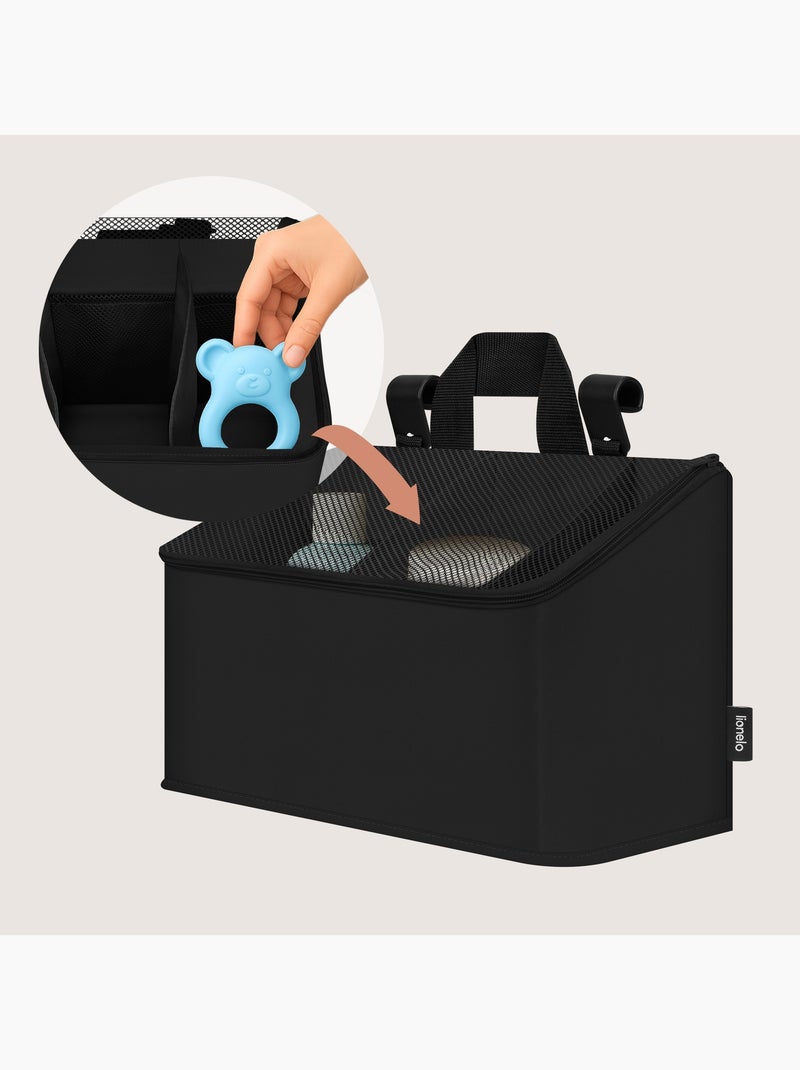 3 x LIONELO Organizer da appendere per culla - Porta pannolini - Cestino Nero - Kiabi