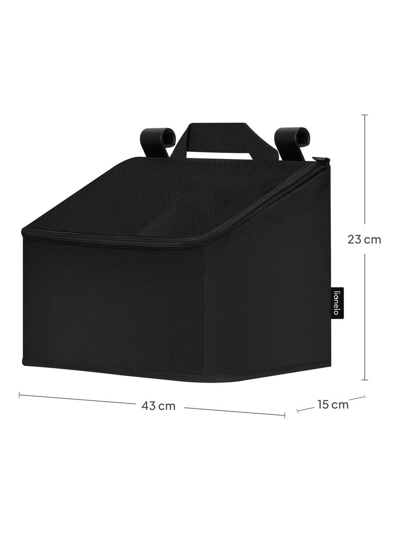 3 x LIONELO Organizer da appendere per culla - Porta pannolini - Cestino Nero - Kiabi