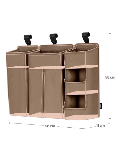 3 x LIONELO Sidepocket Organizer da appendere per culla - Porta pannolini - Cestino - Kiabi