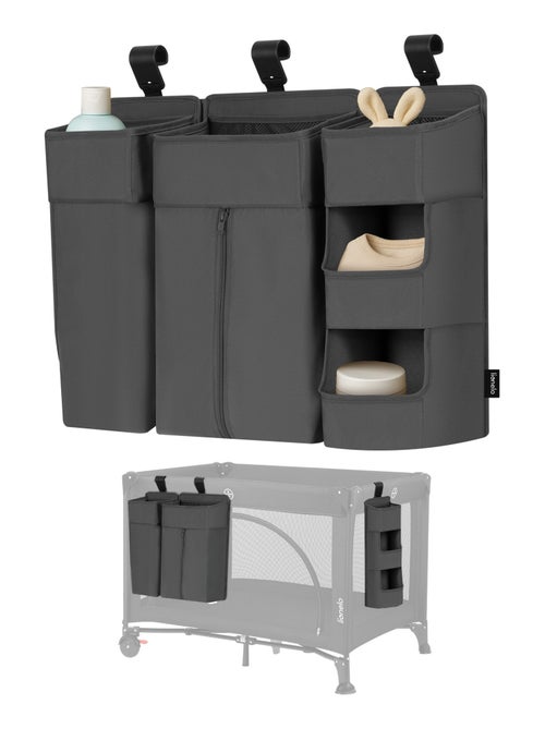 3 x LIONELO Sidepocket Organizer da appendere per culla - Porta pannolini - Cestino - Kiabi