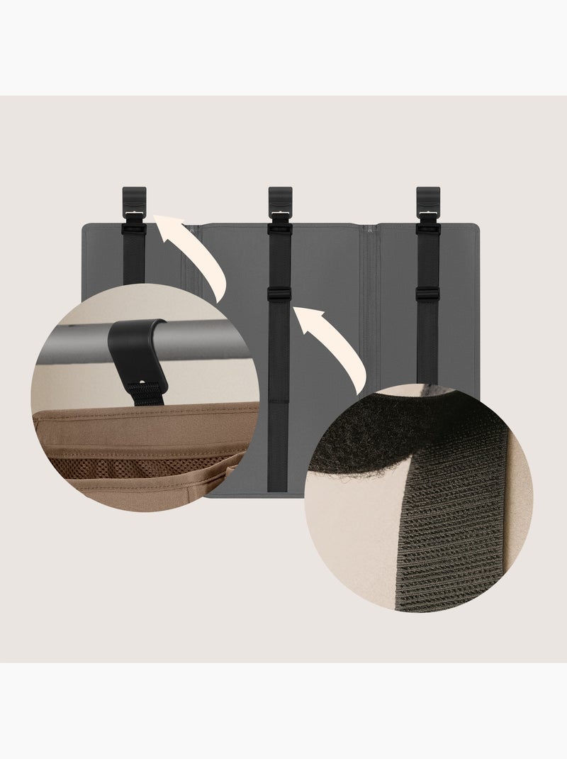 3 x LIONELO Sidepocket Organizer da appendere per culla - Porta pannolini - Cestino Grigio - Kiabi