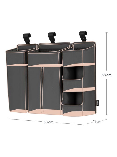 3 x LIONELO Sidepocket Organizer da appendere per culla - Porta pannolini - Cestino - Kiabi
