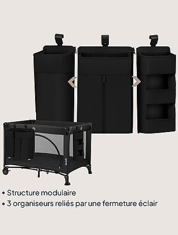 3 x LIONELO Sidepocket Organizer da appendere per culla - Porta pannolini - Cestino