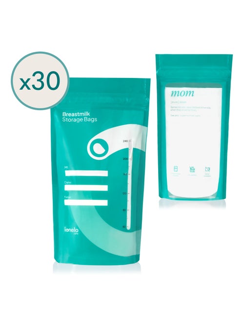 30 sacchetti per la conservazione del latte materno LIONELO Milky da 240 ml - Congelabili - Kiabi