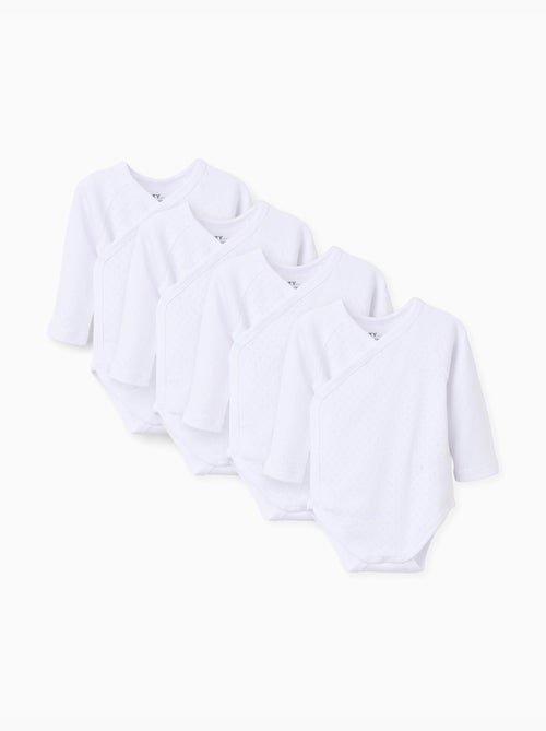 4 body avvolgenti in cotone spazzolato - Kiabi