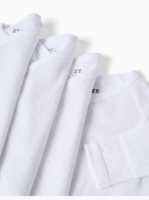 4 body avvolgenti in cotone spazzolato - Kiabi