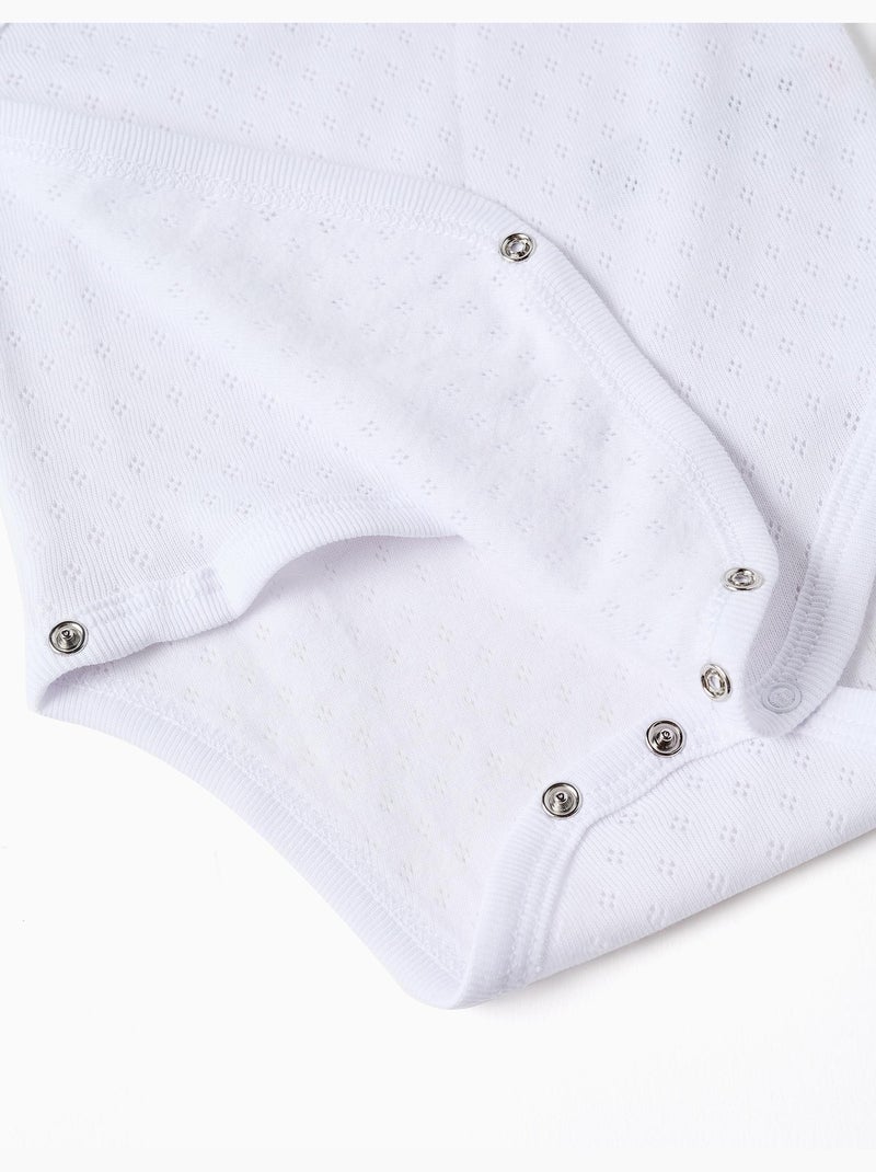 4 body avvolgenti in cotone spazzolato Bianco - Kiabi