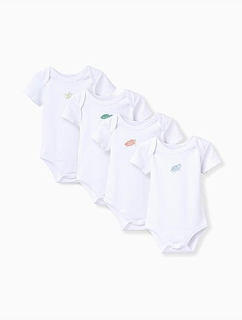 4 body in cotone con tartarughe stampate
