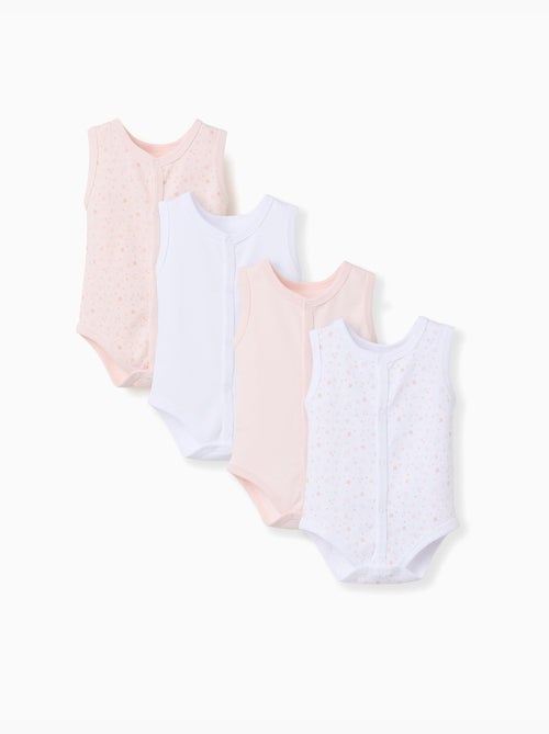 4 Body in cotone senza maniche - Kiabi