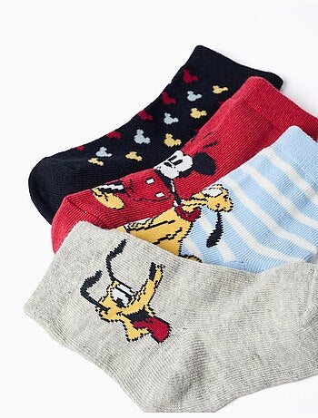 4 paia di calzini con stampe di Mickey e Pluto