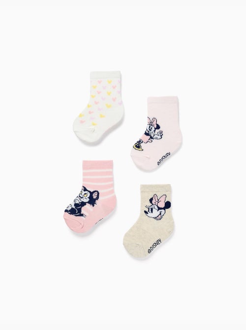 4 paia di calzini con stampe di Minnie e Figaro - Kiabi