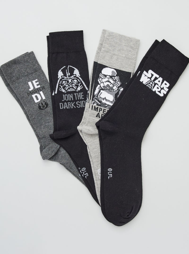 4 paia di calzini 'Stars Wars' grigio/nero - Kiabi