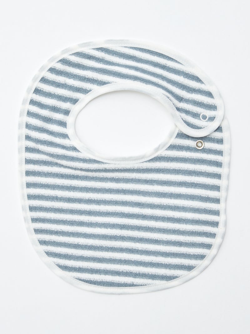5 bavaglini con stampe fantasiose e chiusura a bottoni automatici BLU - Kiabi