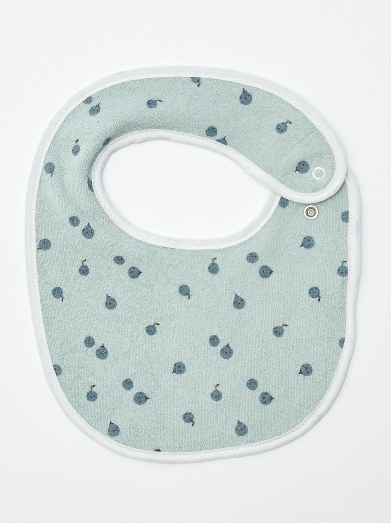 5 bavaglini con stampe fantasiose e chiusura a bottoni automatici BLU - Kiabi
