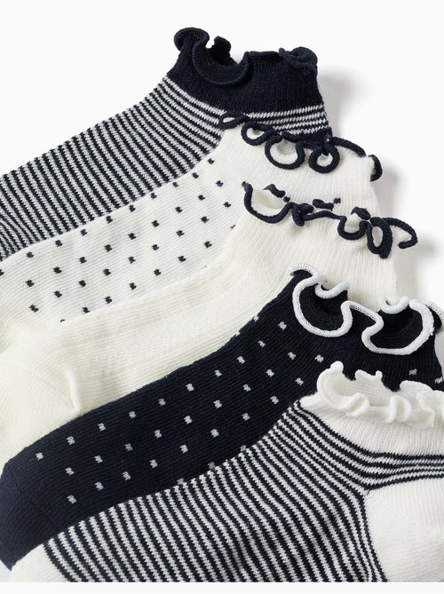 5 paia di calzini alla caviglia a righe/a pois - Kiabi