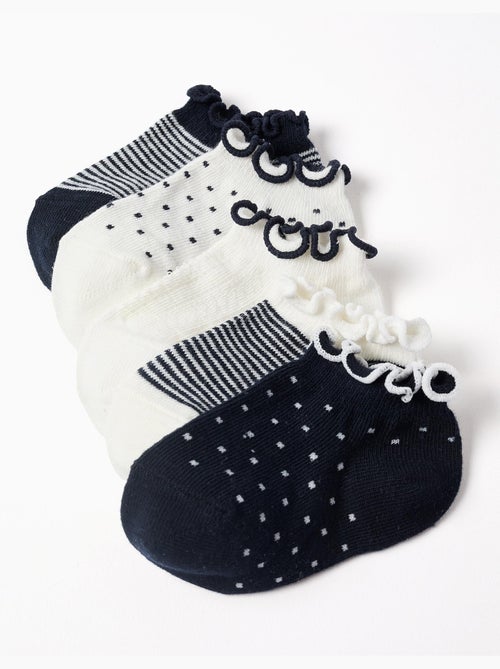 5 paia di calzini alla caviglia a righe/a pois - Kiabi