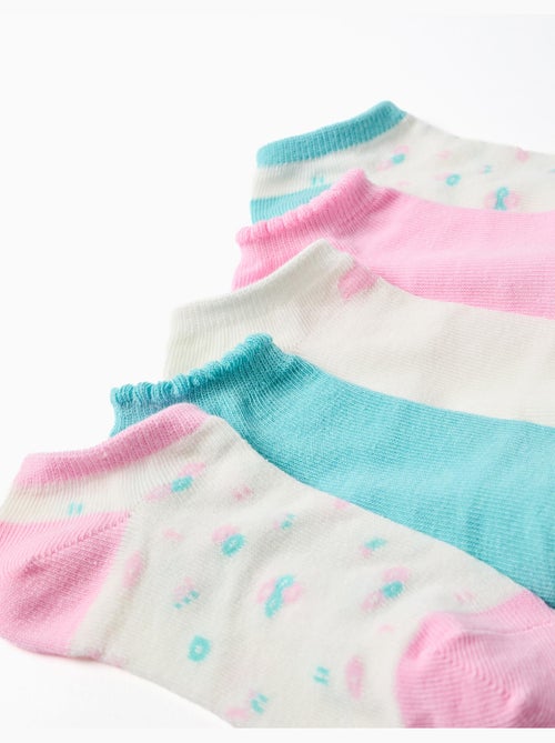 5 paia di calzini alla caviglia lisci/floreali - Kiabi