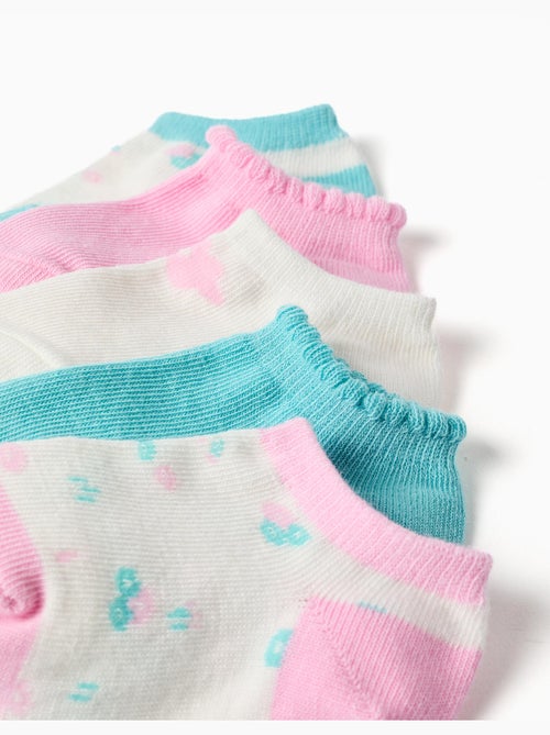 5 paia di calzini alla caviglia lisci/floreali - Kiabi