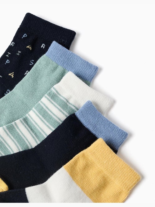 5 Paia di calzini con dettagli a contrasto - Kiabi