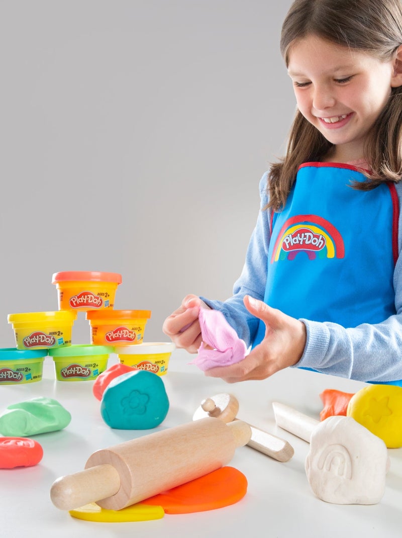 6 vasetti di pasta modellabile + grembiule impermeabile e accessori "Roba x Play‑Doh" N/D - Kiabi