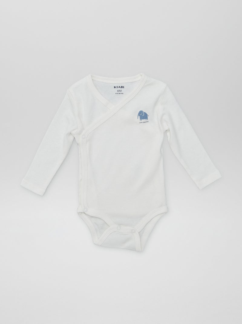 7 body a incrocio + sacchetto portaoggetti BIANCO - Kiabi