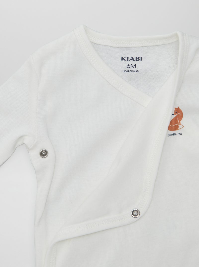 7 body a incrocio + sacchetto portaoggetti BIANCO - Kiabi