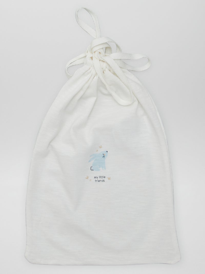 7 body a incrocio + sacchetto portaoggetti BIANCO - Kiabi