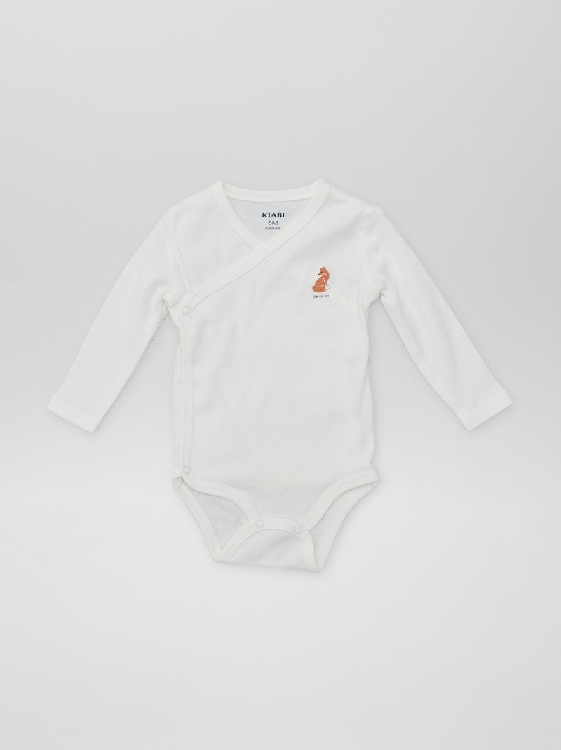7 body a incrocio + sacchetto portaoggetti BIANCO - Kiabi