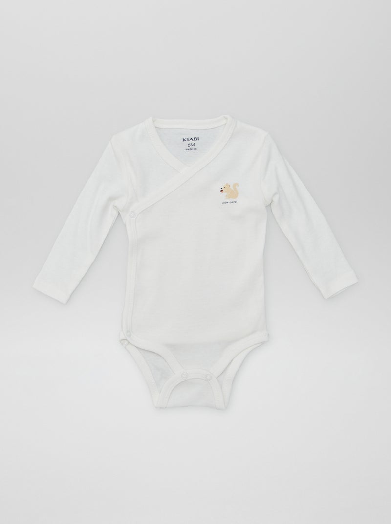 7 body a incrocio + sacchetto portaoggetti BIANCO - Kiabi