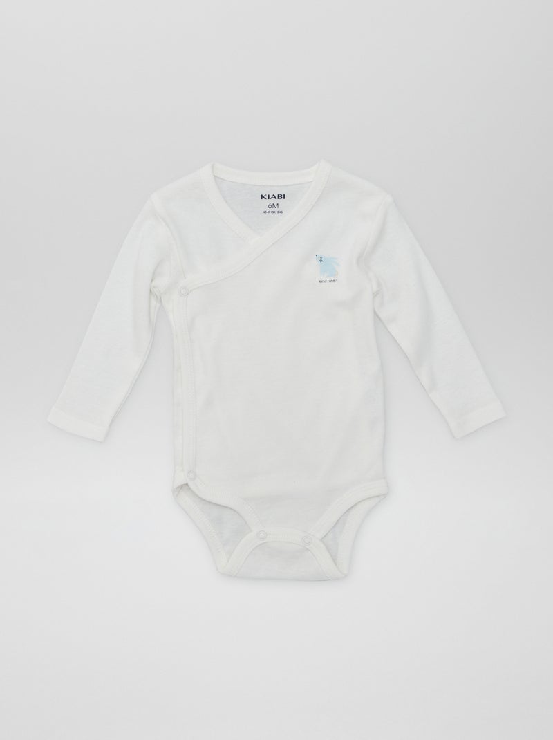 7 body a incrocio + sacchetto portaoggetti BIANCO - Kiabi