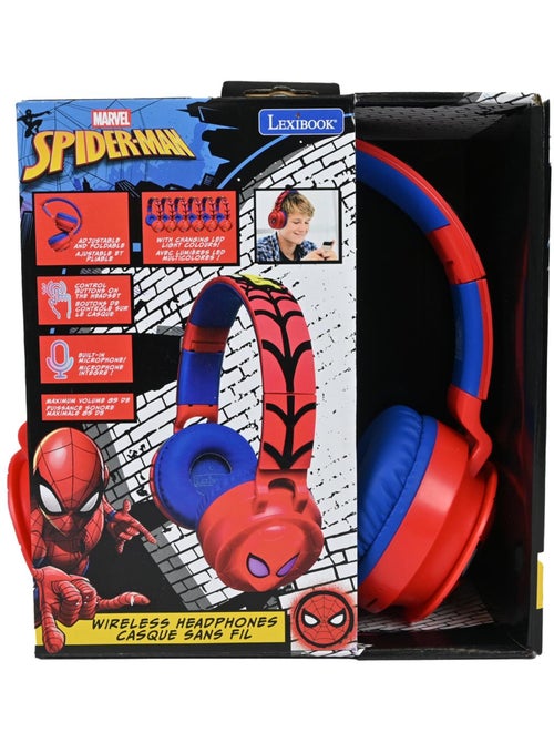 85dB Spiderman Cuffie Bluetooth con luci - Kiabi