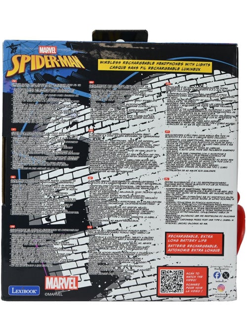 85dB Spiderman Cuffie Bluetooth con luci - Kiabi