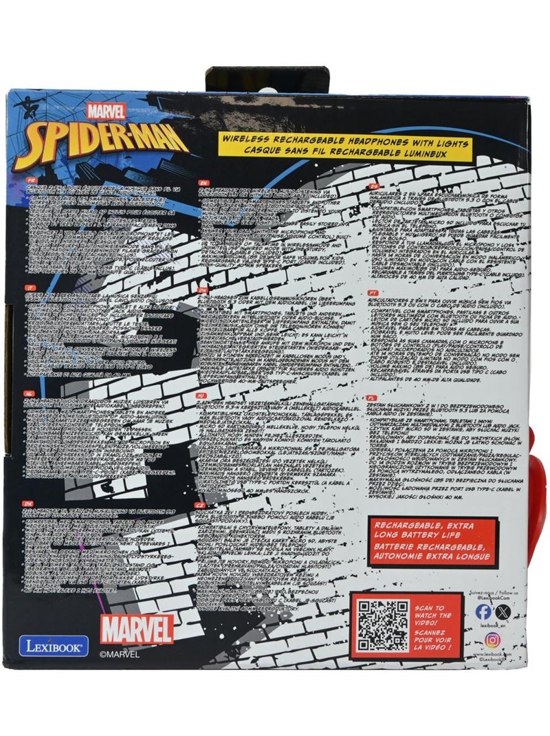 85dB Spiderman Cuffie Bluetooth con luci Rosso - Kiabi