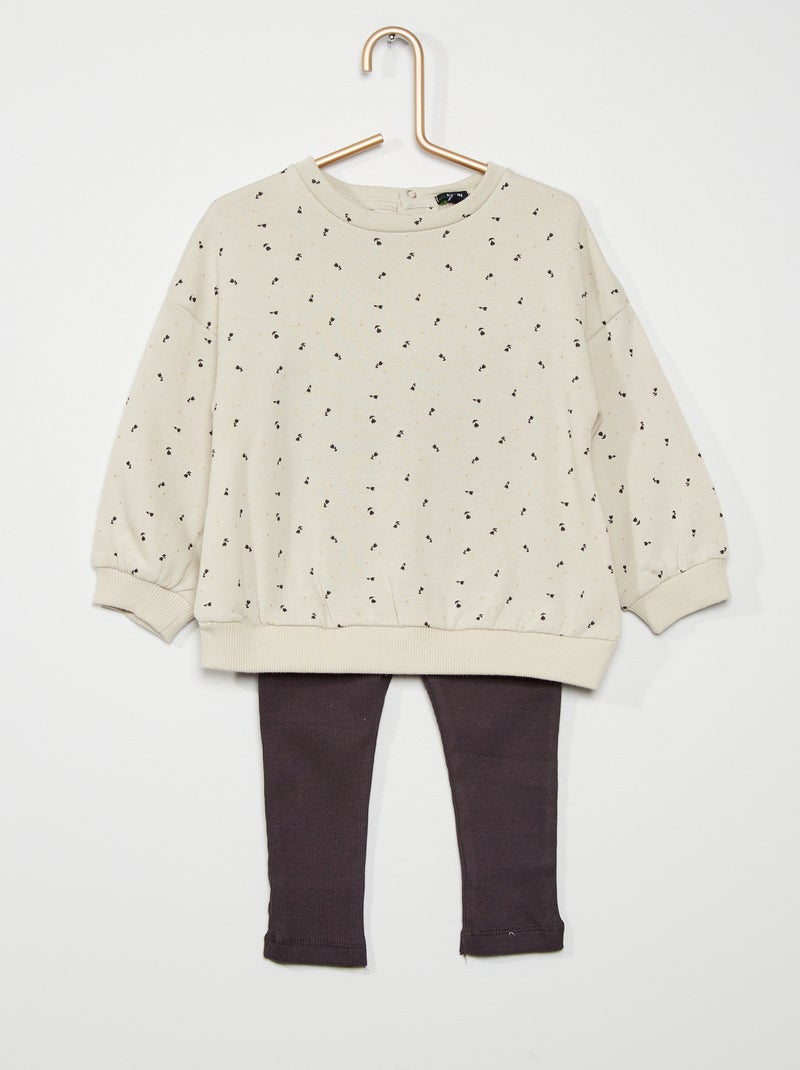 Abbinamento felpa + legging GRIGIO - Kiabi