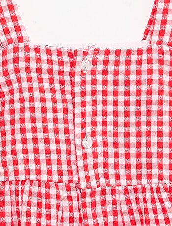 Abito a balze stampa vichy